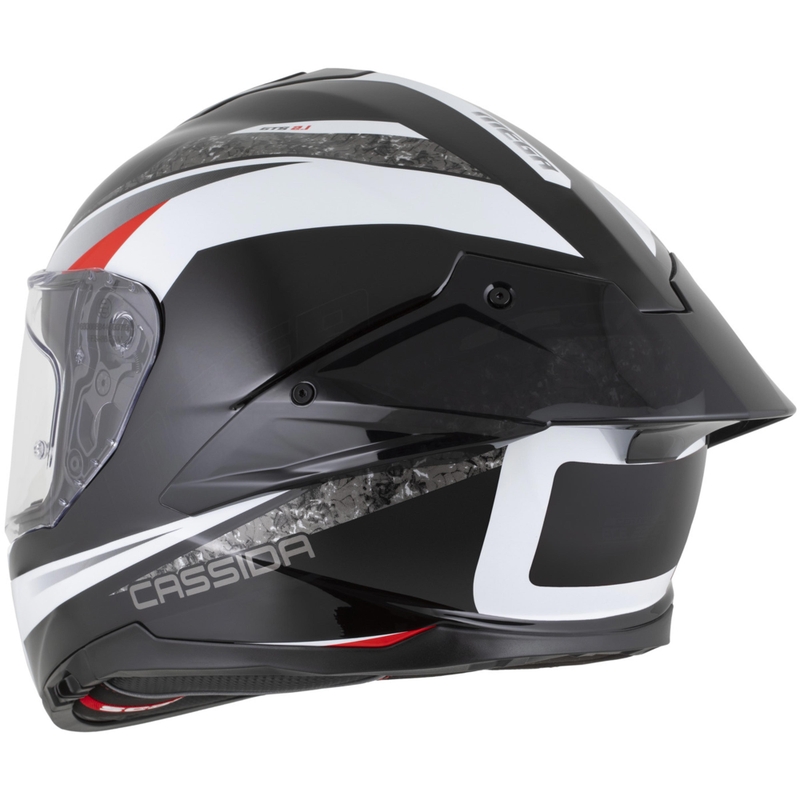Casco integral de moto Cassida Integral GTS 2.1 Mega negro-blanco-rojo