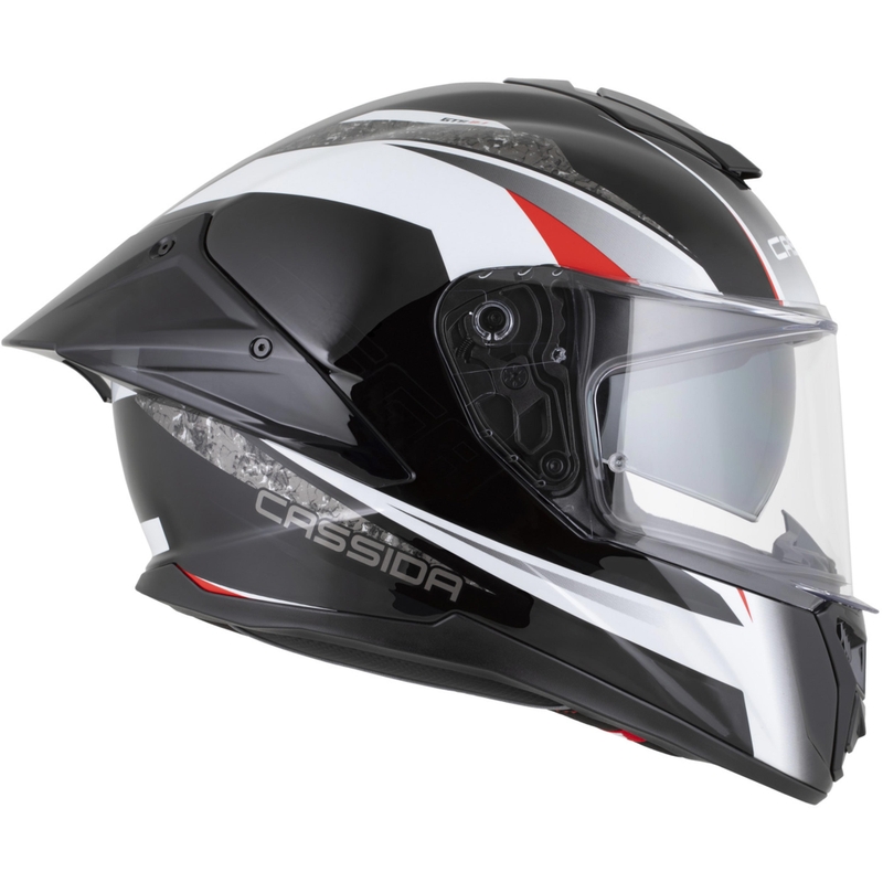 Casco integral de moto Cassida Integral GTS 2.1 Mega negro-blanco-rojo