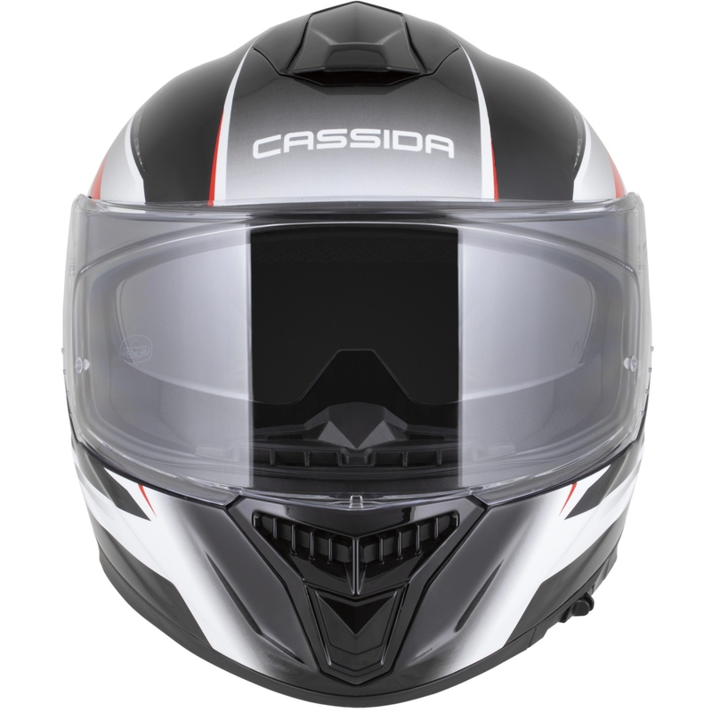 Casco integral de moto Cassida Integral GTS 2.1 Mega negro-blanco-rojo