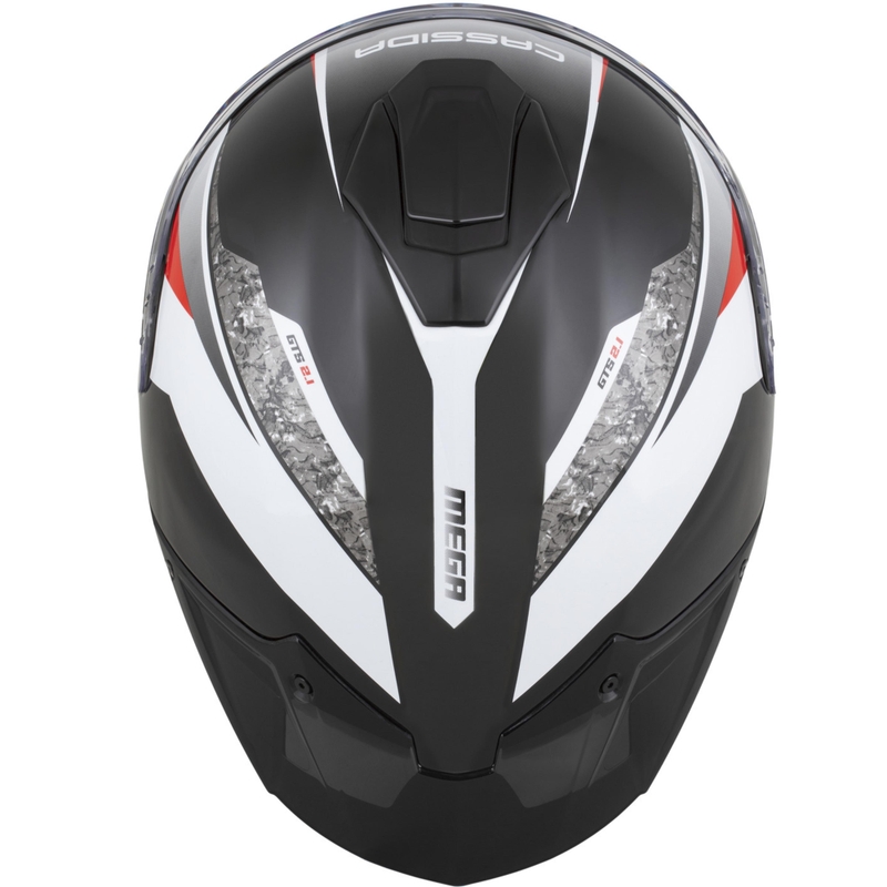 Casco integral de moto Cassida Integral GTS 2.1 Mega negro-blanco-rojo