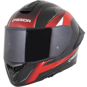 Casco integral de moto Cassida Integral GTS 2.1 Mega negro-rojo-blanco