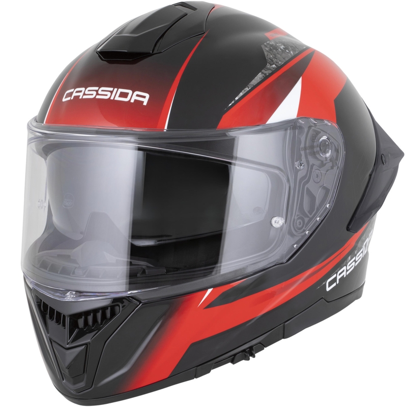 Casco integral de moto Cassida Integral GTS 2.1 Mega negro-rojo-blanco