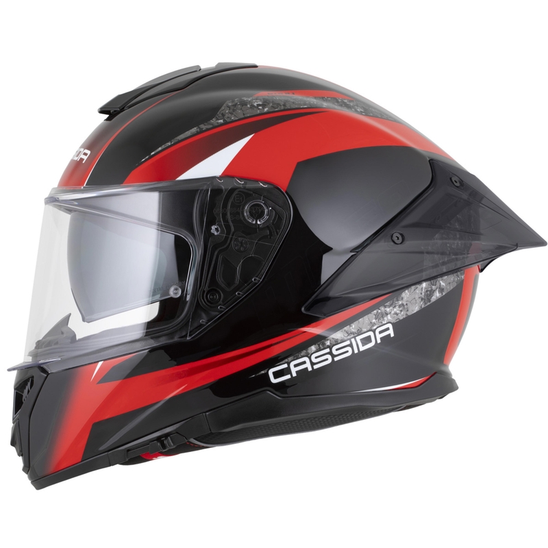 Casco integral de moto Cassida Integral GTS 2.1 Mega negro-rojo-blanco