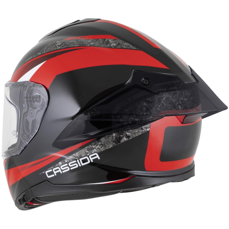 Casco integral de moto Cassida Integral GTS 2.1 Mega negro-rojo-blanco