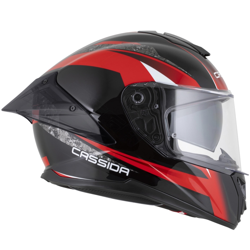 Casco integral de moto Cassida Integral GTS 2.1 Mega negro-rojo-blanco