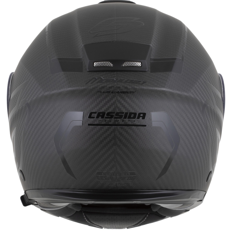 Casco de moto abatible Cassida Modulo 2.1 Plus Carbon BlackOut negro mate