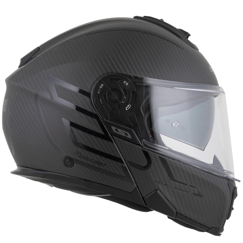 Casco de moto abatible Cassida Modulo 2.1 Plus Carbon BlackOut negro mate