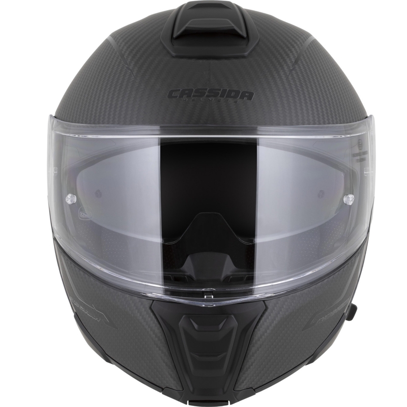 Casco de moto abatible Cassida Modulo 2.1 Plus Carbon BlackOut negro mate