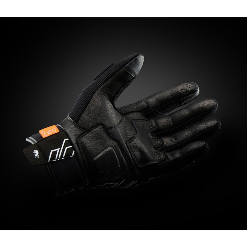 Guantes de moto Furygan Jet Neon D3O® Evo para mujer, color negro-blanco
