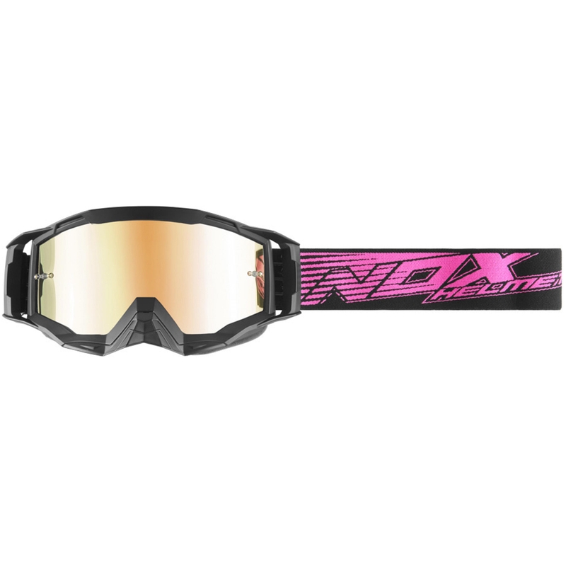 Gafas de motocross NOX Spectre negro-rosa