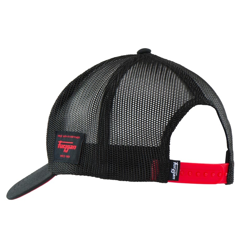 Gorra Furygan Trucker Rage negra-blanca-roja