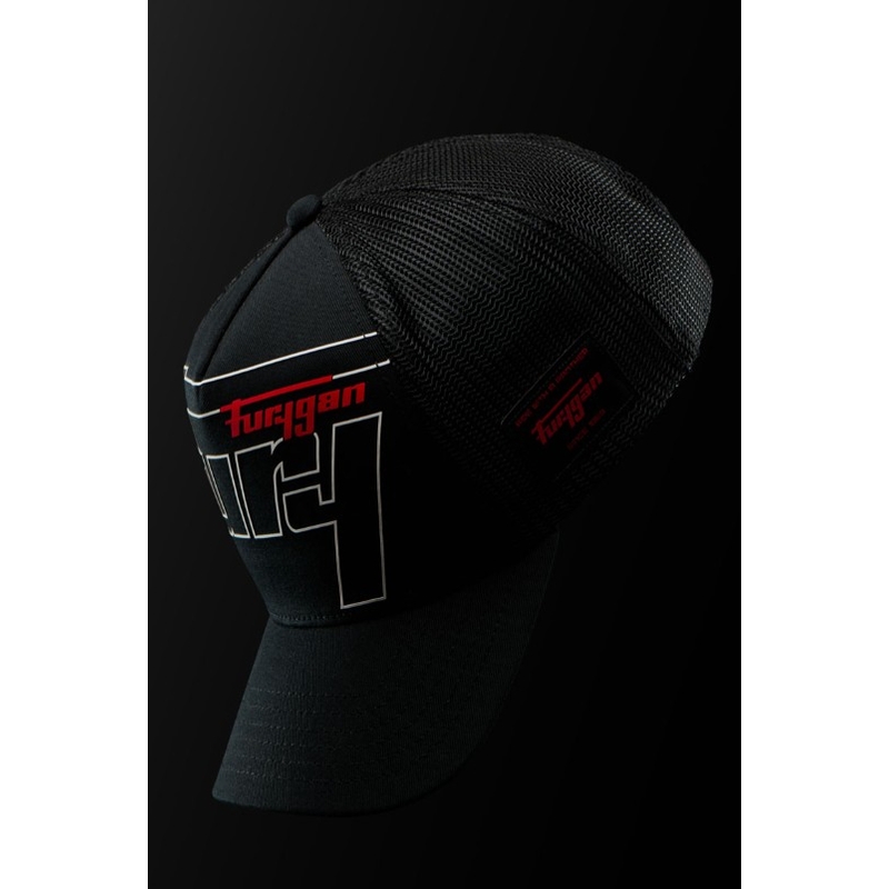 Gorra Furygan Trucker Rage negra-blanca-roja