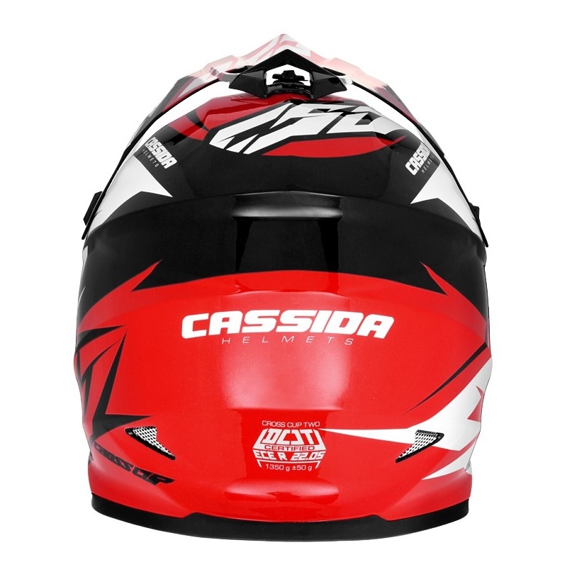 Casco de motocross Cassida Cross Cup Two negro-blanco-rojo