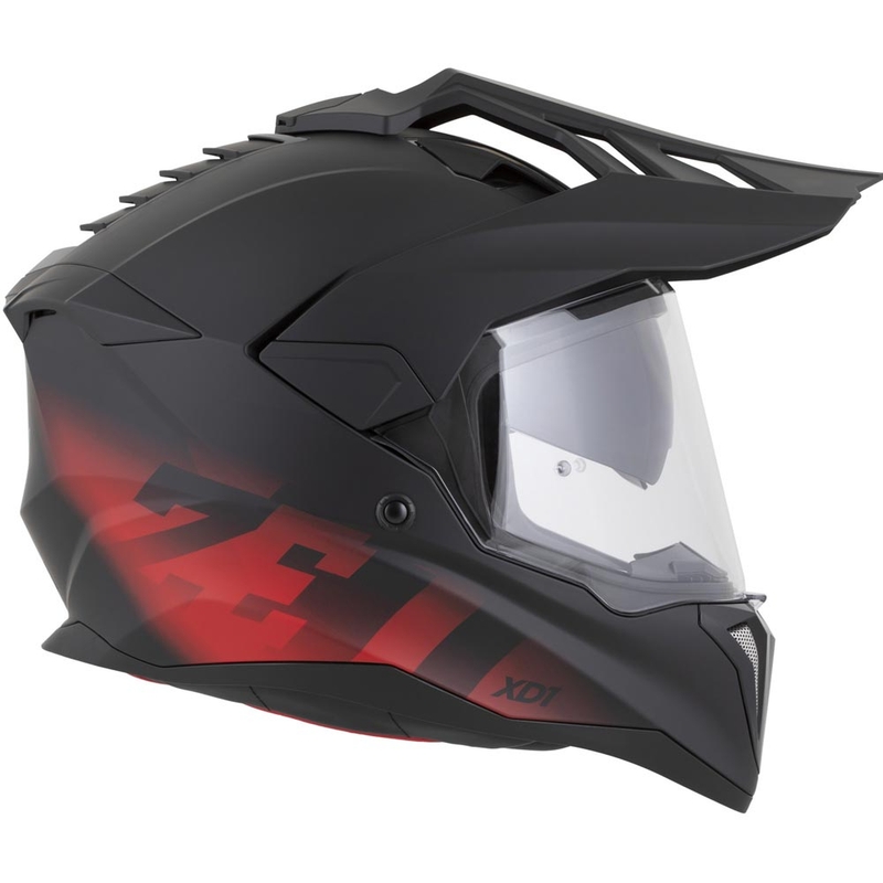 Casco de moto enduro ZED XD1 negro mate-rojo