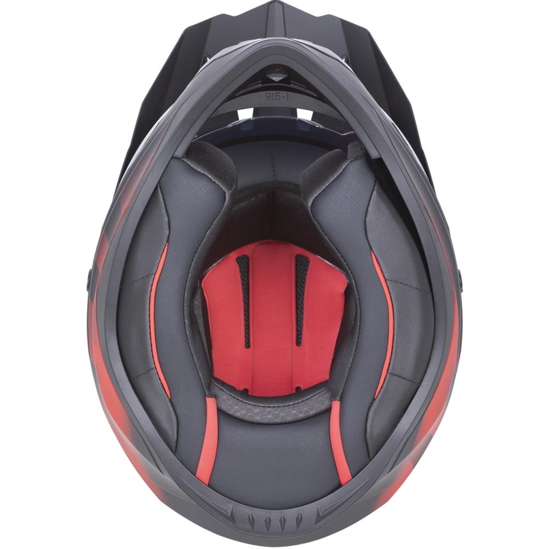 Casco de moto enduro ZED XD1 negro mate-rojo