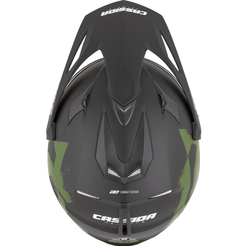 Casco de moto enduro Cassida Tour 2.0 Crew negro mate-verde oscuro