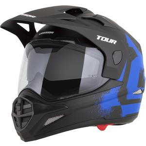 Casco de moto enduro Cassida Tour 2.0 Crew negro mate-azul