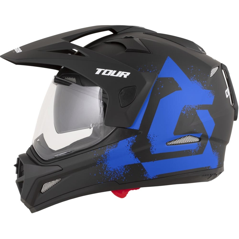 Casco de moto enduro Cassida Tour 2.0 Crew negro mate-azul
