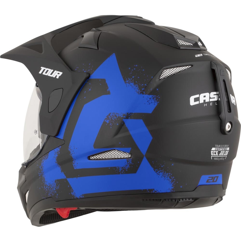 Casco de moto enduro Cassida Tour 2.0 Crew negro mate-azul