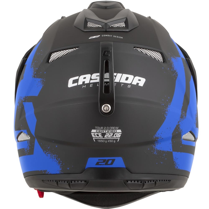Casco de moto enduro Cassida Tour 2.0 Crew negro mate-azul
