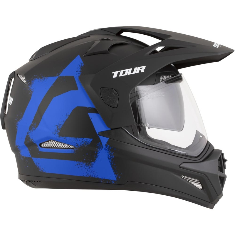 Casco de moto enduro Cassida Tour 2.0 Crew negro mate-azul
