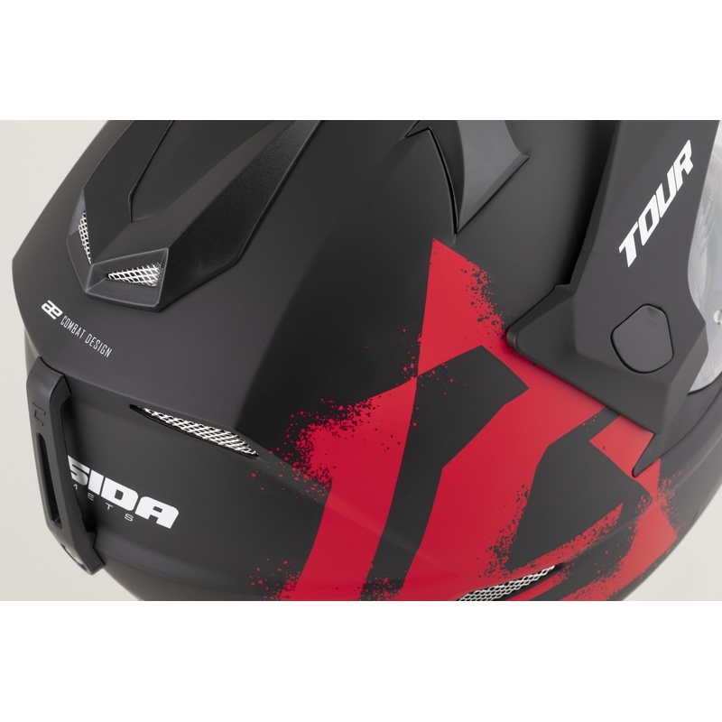 Casco de moto enduro Cassida Tour 2.0 Crew negro mate-rojo