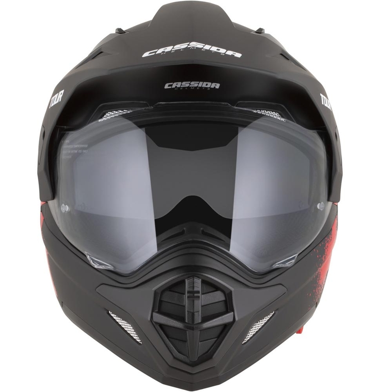 Casco de moto enduro Cassida Tour 2.0 Crew negro mate-rojo