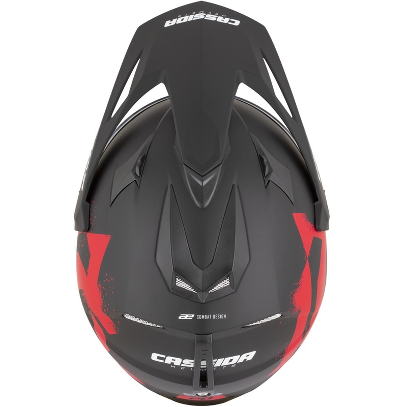 Casco de moto enduro Cassida Tour 2.0 Crew negro mate-rojo
