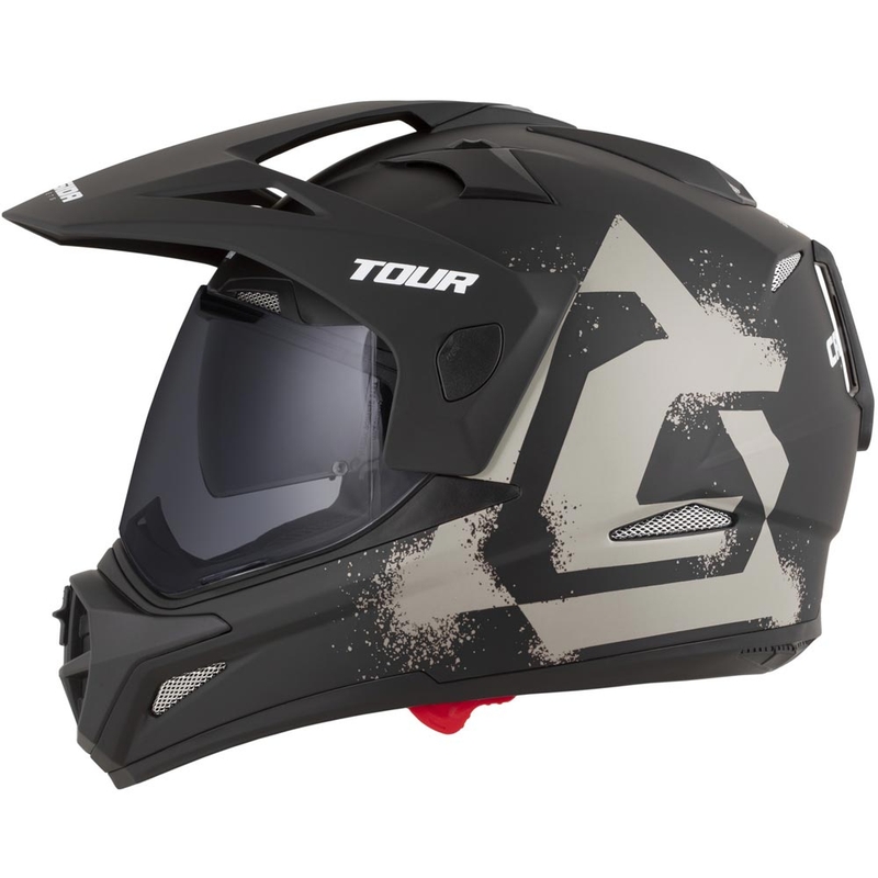 Casco de moto enduro Cassida Tour 2.0 Crew negro mate-arena
