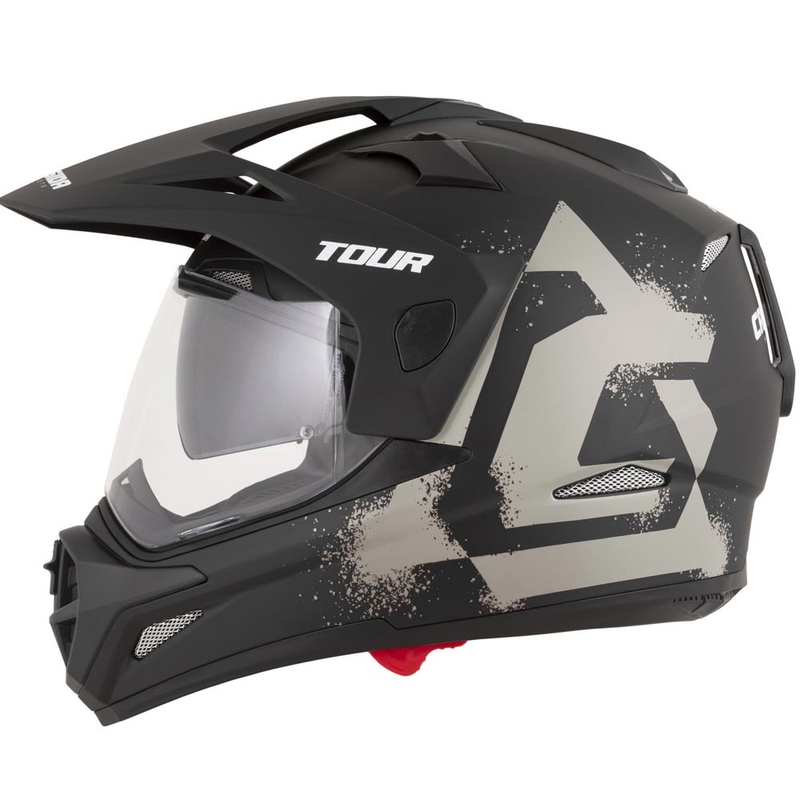 Casco de moto enduro Cassida Tour 2.0 Crew negro mate-arena