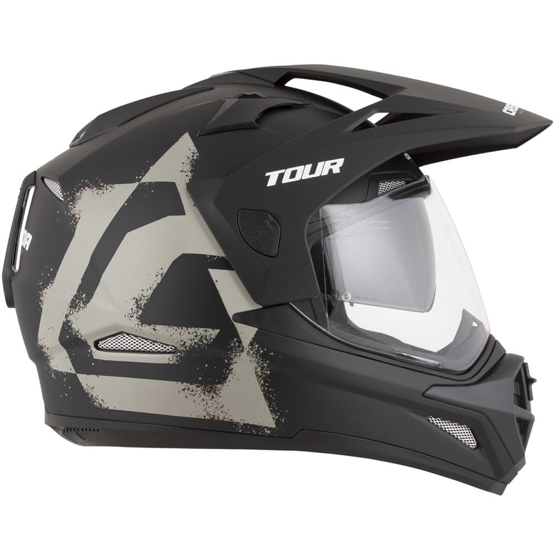 Casco de moto enduro Cassida Tour 2.0 Crew negro mate-arena