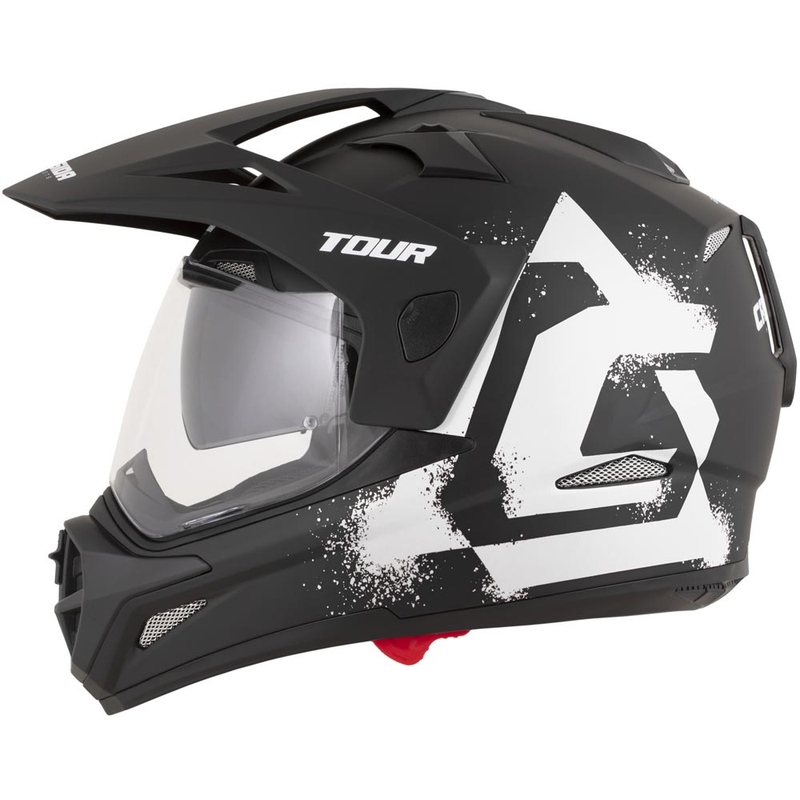 Casco de moto enduro Cassida Tour 2.0 Crew negro mate-blanco