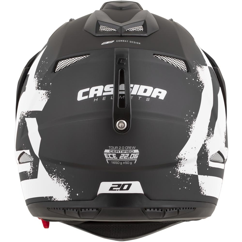 Casco de moto enduro Cassida Tour 2.0 Crew negro mate-blanco
