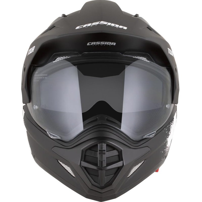Casco de moto enduro Cassida Tour 2.0 Crew negro mate-blanco
