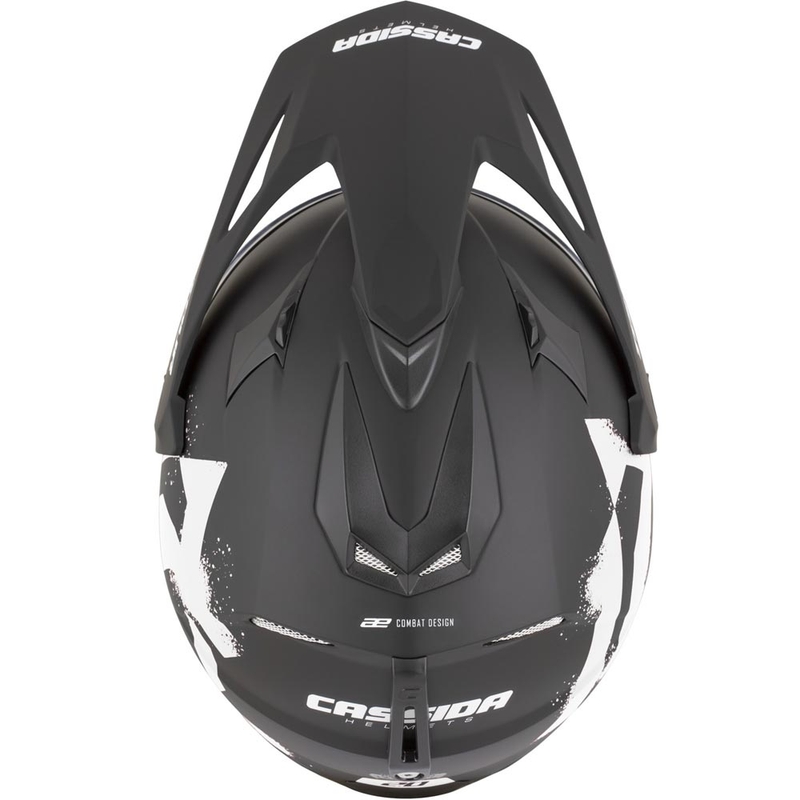 Casco de moto enduro Cassida Tour 2.0 Crew negro mate-blanco