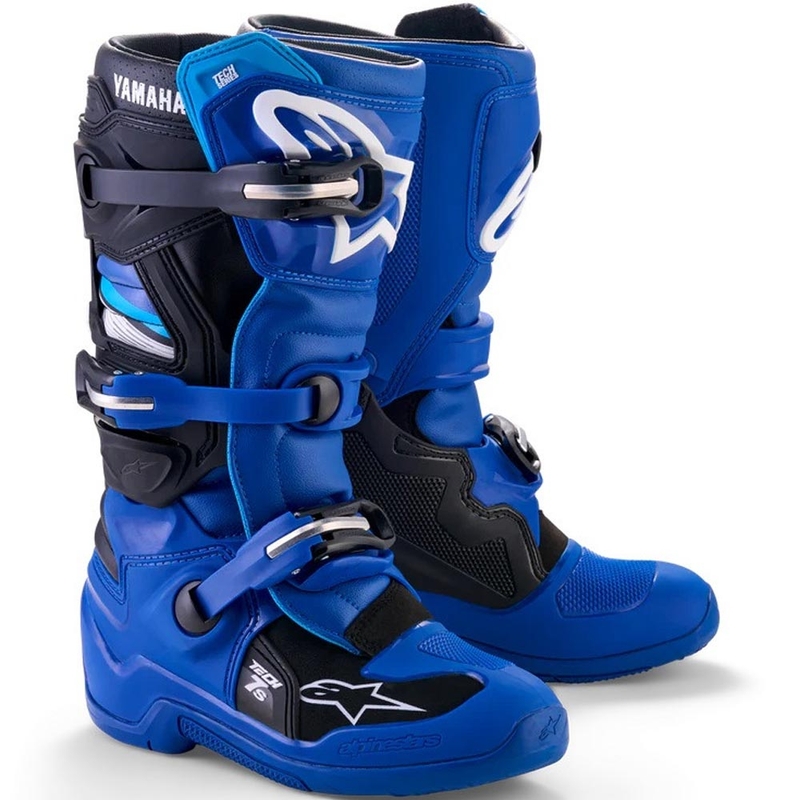 Botas de motocross Alpinestars TECH 7 S YAMAHA para niños, colección azul-blanco-negro