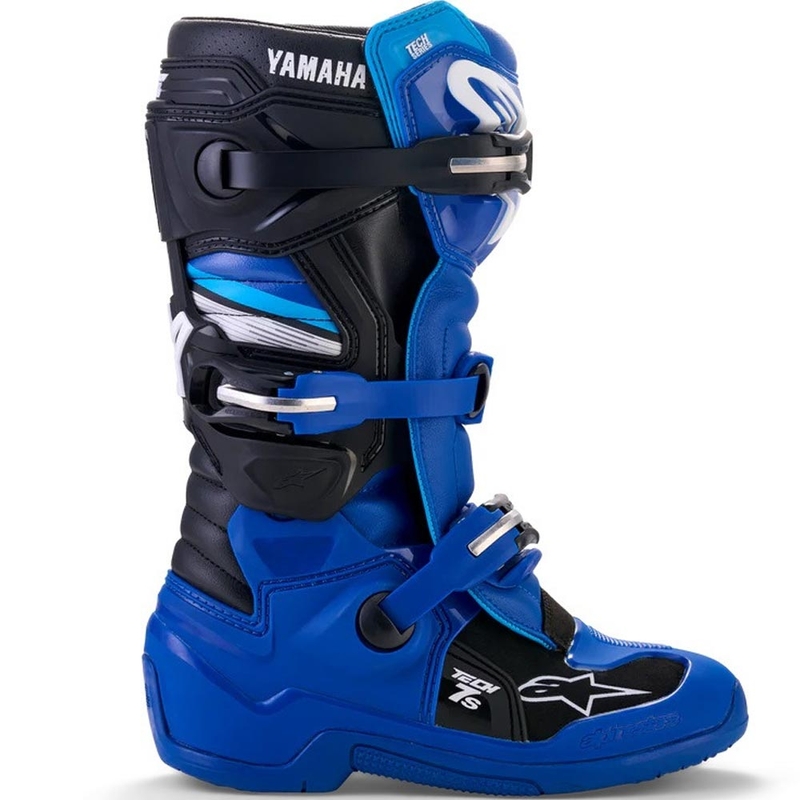 Botas de motocross Alpinestars TECH 7 S YAMAHA para niños, colección azul-blanco-negro