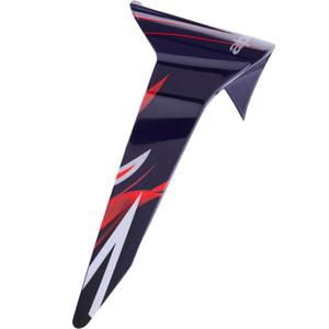 Spoiler aerodinámico para cascos de moto Alpinestars Supertech R10 FLYTE de perfil estándar, color azul mate, rojo y blanco.