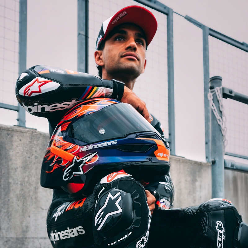 Casco integral de moto Alpinestars Supertech R-10 Flyte edición limitada Jorge Martin morado-rojo