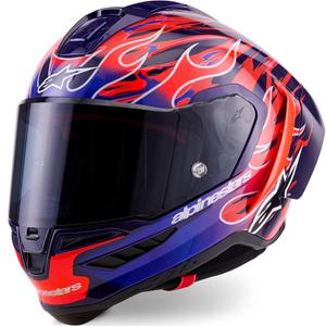 Casco integral de moto Alpinestars Supertech R-10 Flyte edición limitada Jorge Martin morado-rojo