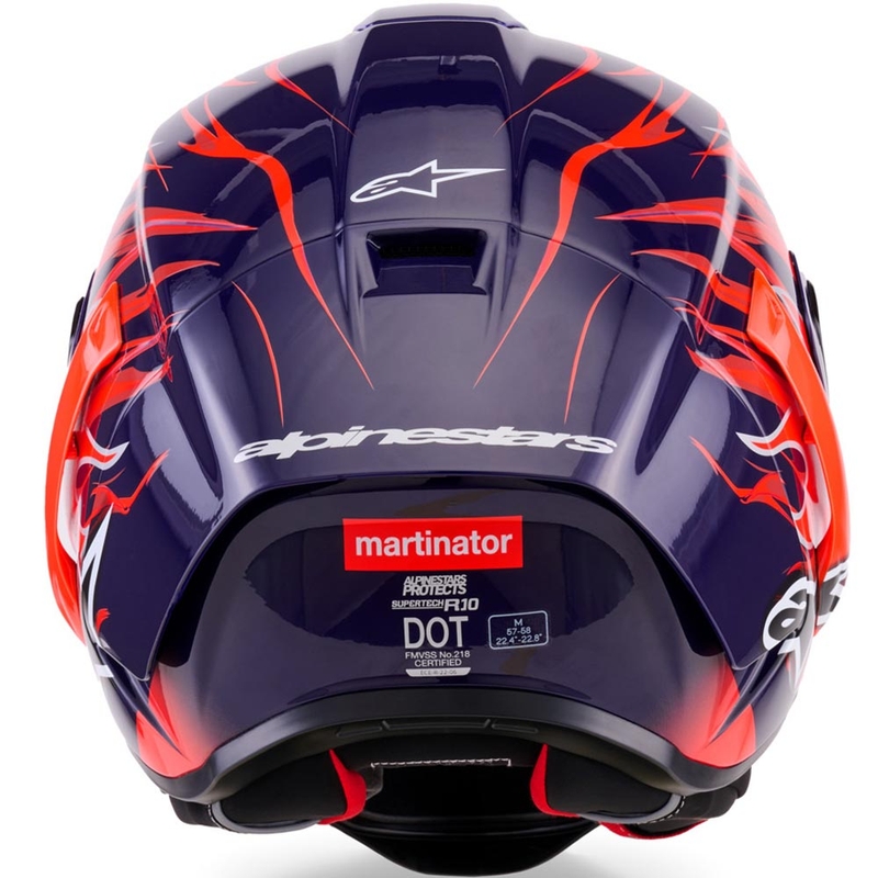 Casco integral de moto Alpinestars Supertech R-10 Flyte edición limitada Jorge Martin morado-rojo