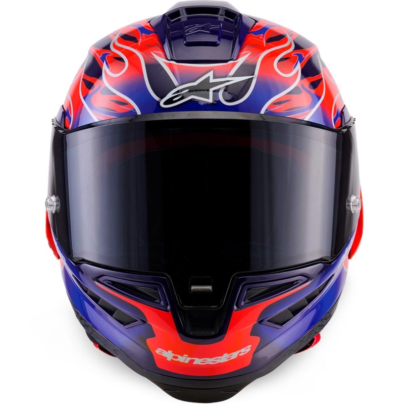 Casco integral de moto Alpinestars Supertech R-10 Flyte edición limitada Jorge Martin morado-rojo