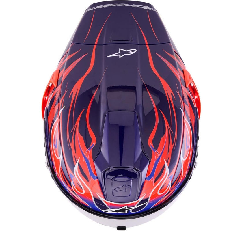 Casco integral de moto Alpinestars Supertech R-10 Flyte edición limitada Jorge Martin morado-rojo