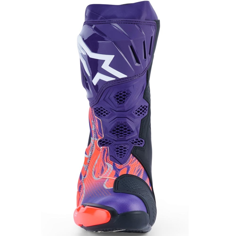 Botas de moto Alpinestars Supertech R Vented Flyte edición limitada Jorge Martin morado-rojo-negro