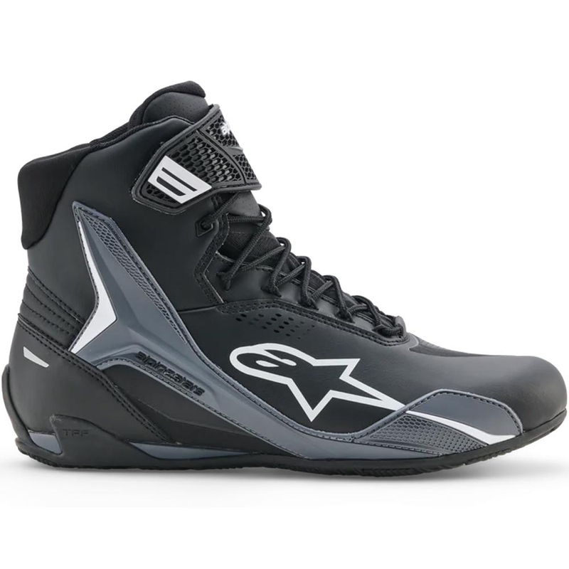 Botas de moto Alpinestars Faster-4 Drystar negras-gris oscuro-blancas