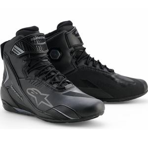 Botas de moto Alpinestars Faster-4 Drystar, color negro-gris oscuro.
