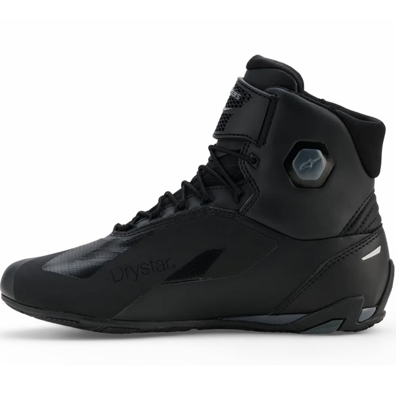 Botas de moto Alpinestars Faster-4 Drystar, color negro-gris oscuro.