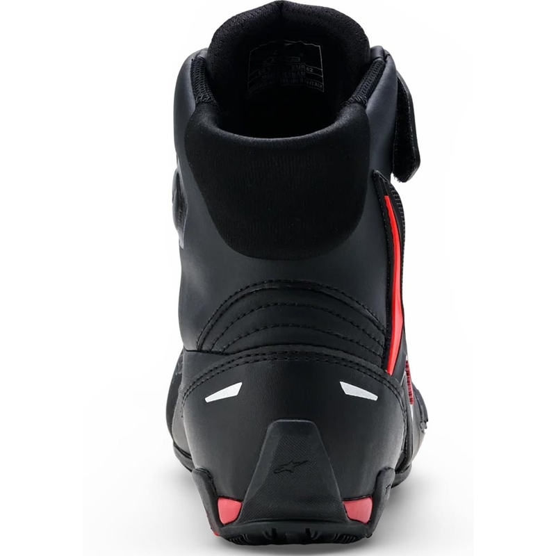 Botas de moto Alpinestars Faster-4 Drystar negras y rojas flúor