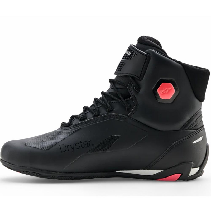 Botas de moto Alpinestars Stella Faster-4 Drystar para mujer, color negro, gris y rojo.