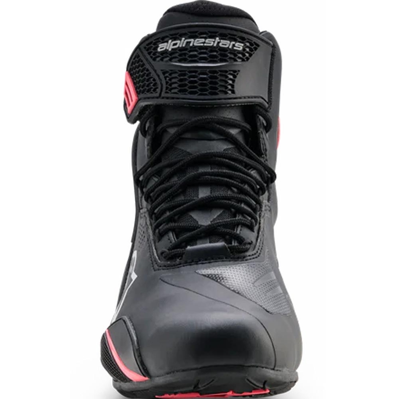 Botas de moto Alpinestars Stella Faster-4 Drystar para mujer, color negro, gris y rojo.